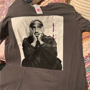 Gray 2pac Graphic Shirt! NWT!
